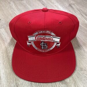VTG New Era Pro St Louis Cardinals Snapback Hat MLB Baseball Circle Logo Red Cap